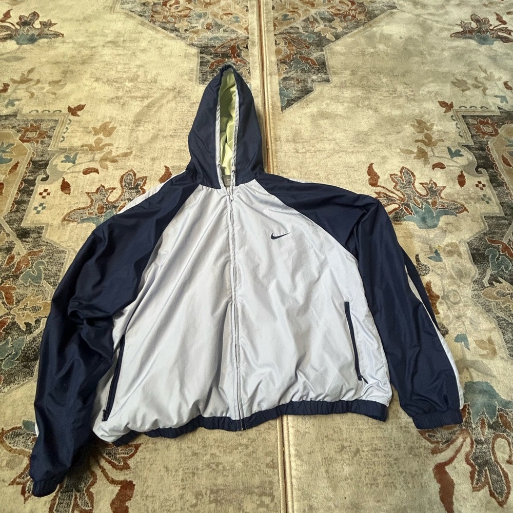 Nike Navy and Light Gray Hooded Jacket